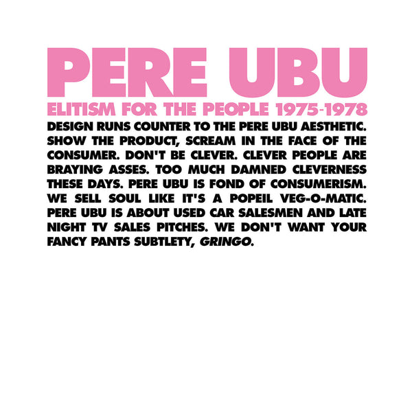 Pere Ubu - 'Elitism for the People 1975-1978'